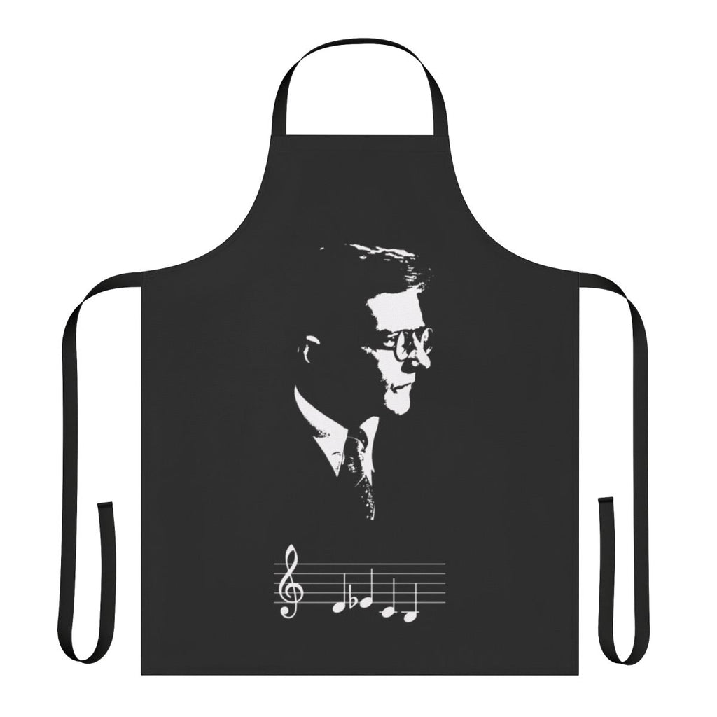 Apron featuring the DSCH motif, a musical signature associated with Russian composer Dmitri Shostakovich