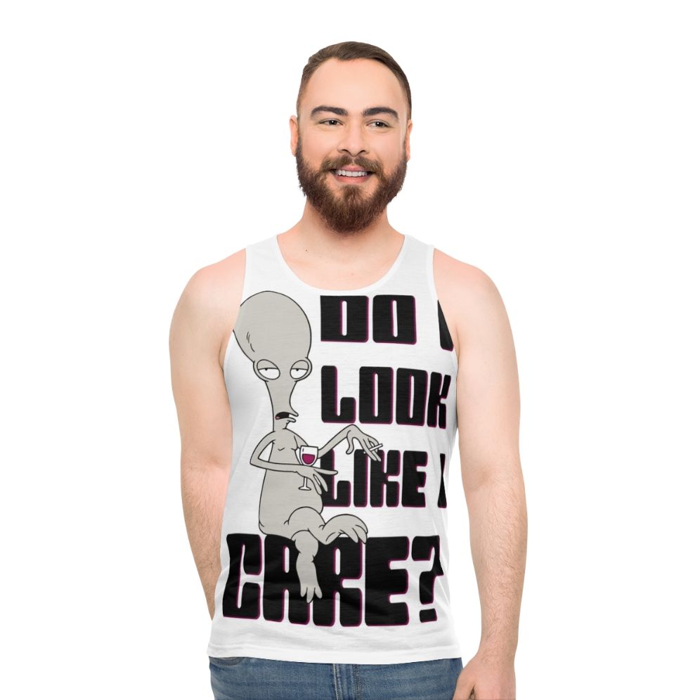 Unisex "Do I Look Like I Care" American Dad Tank Top