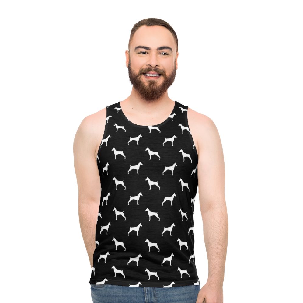 Doberman Pinscher Silhouette Unisex Tank Top