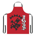 Dog Street themed apron featuring red and black design elements