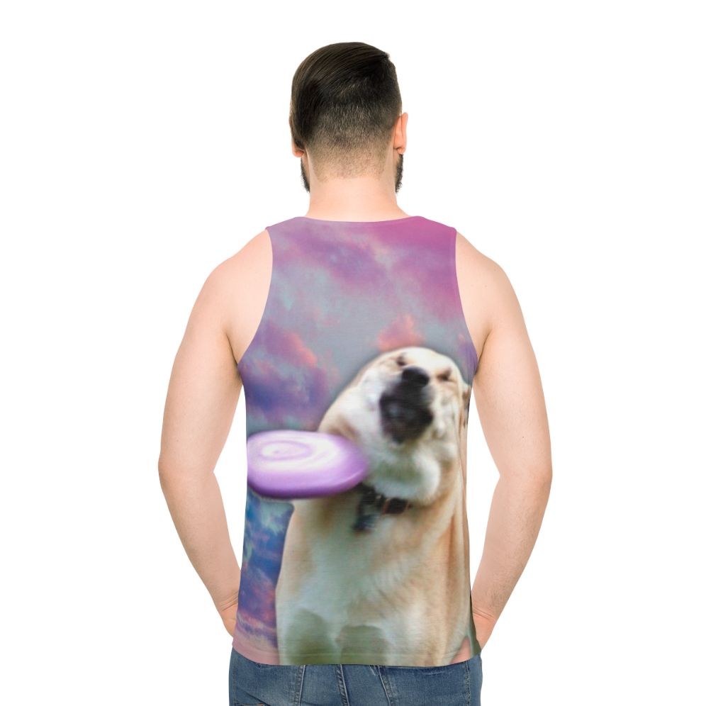 Doge frisbee vaporwave unisex tank top