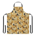 Colorful doge-themed apron with Shiba Inu pattern