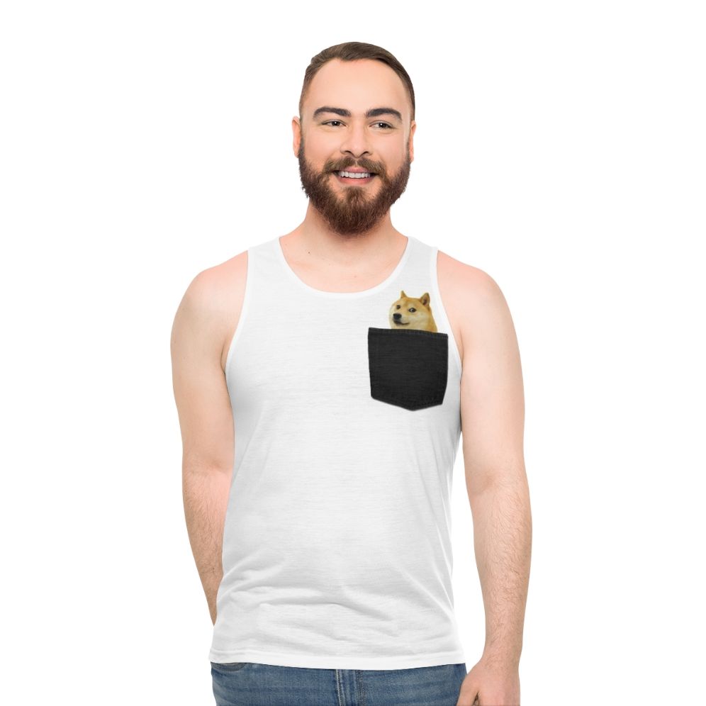 Doge Unisex Tank Top with Cute Dog Print