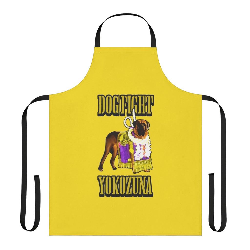 Dogfight Yokozuna-inspired apron featuring a stylized design from the No More Heroes video game series