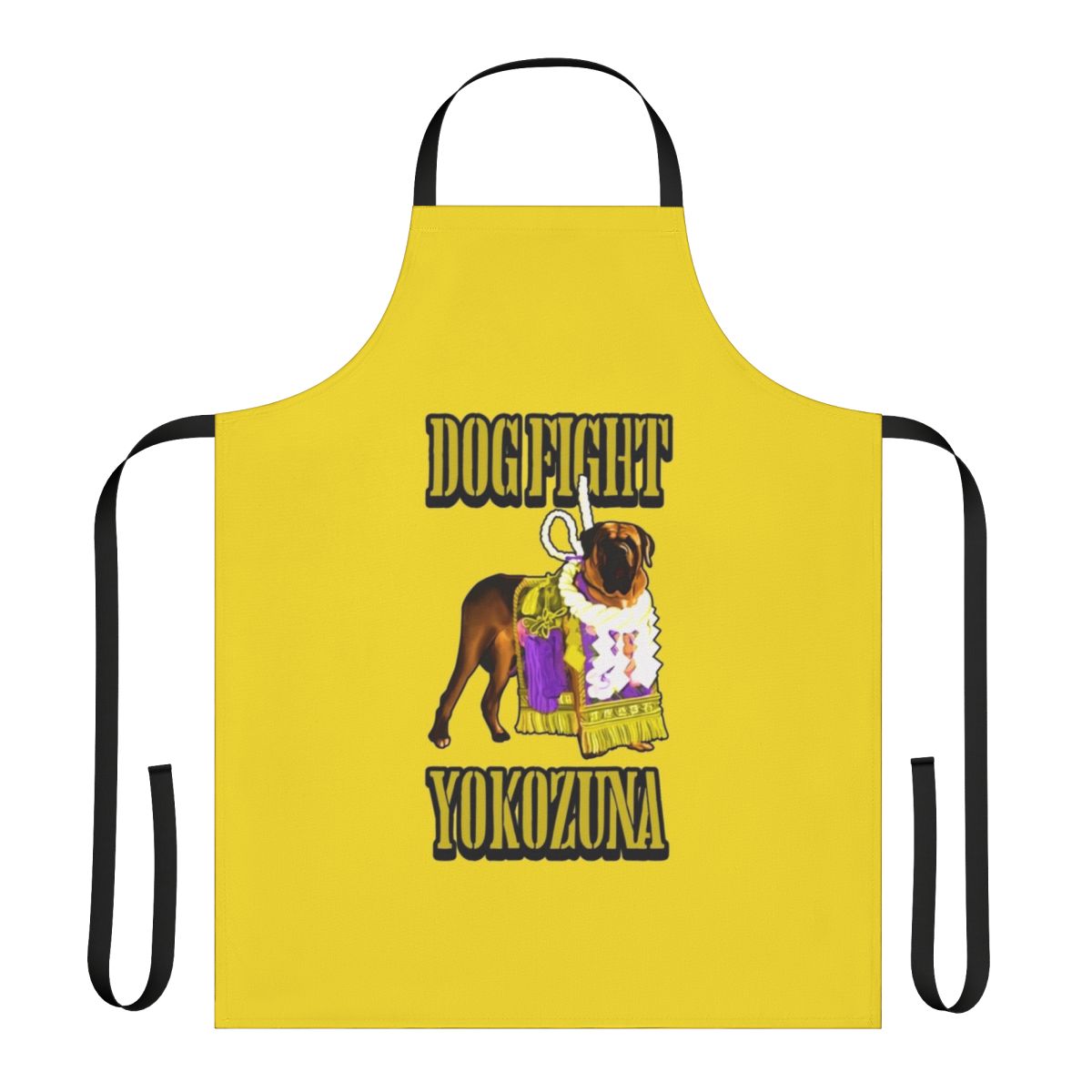 Dogfight Yokozuna-inspired apron featuring a stylized design from the No More Heroes video game series