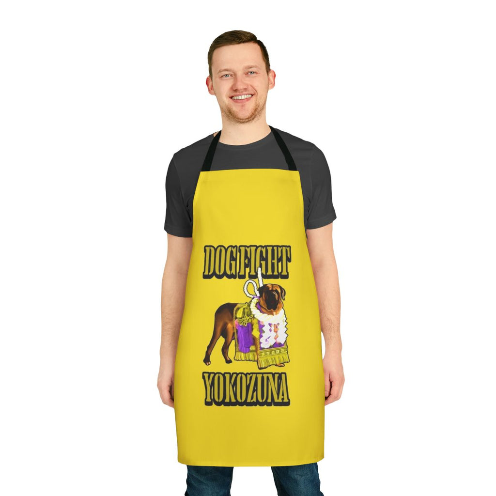 Dogfight Yokozuna-inspired apron featuring a stylized design from the No More Heroes video game series
