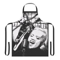 Dolores O'Riordan inspired fan art black and white pen and ink design on a high-quality apron