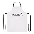 A high-quality apron featuring a design inspired by the cult classic film Donnie Darko, focusing on themes of time and the end of the world.
