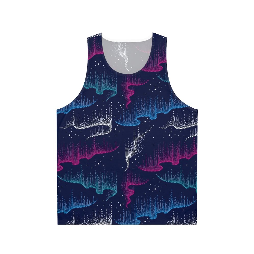Dotwork aurora borealis unisex graphic tank top