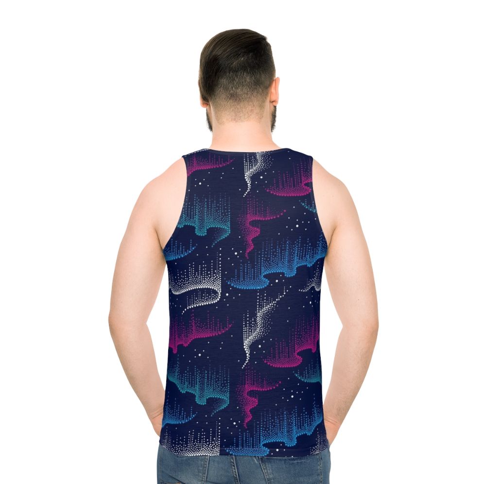 Dotwork aurora borealis unisex graphic tank top