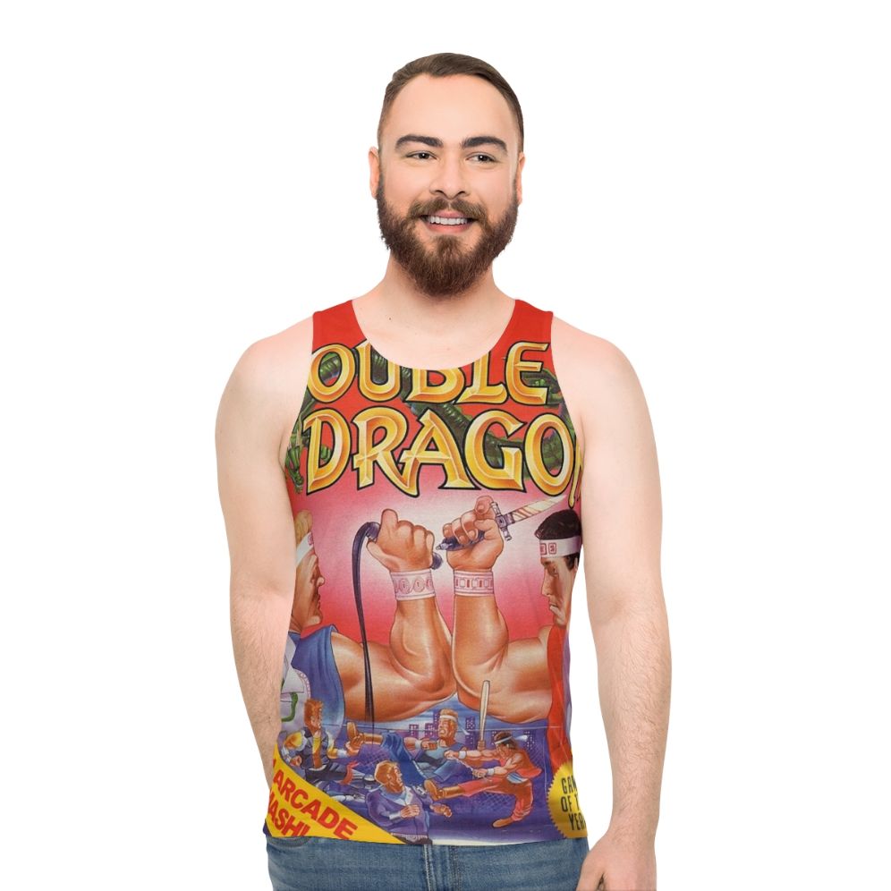 Double Dragon inspired retro gaming unisex tank top