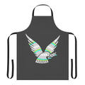 Dove-themed apron featuring a colorful, abstract design of legendary animals