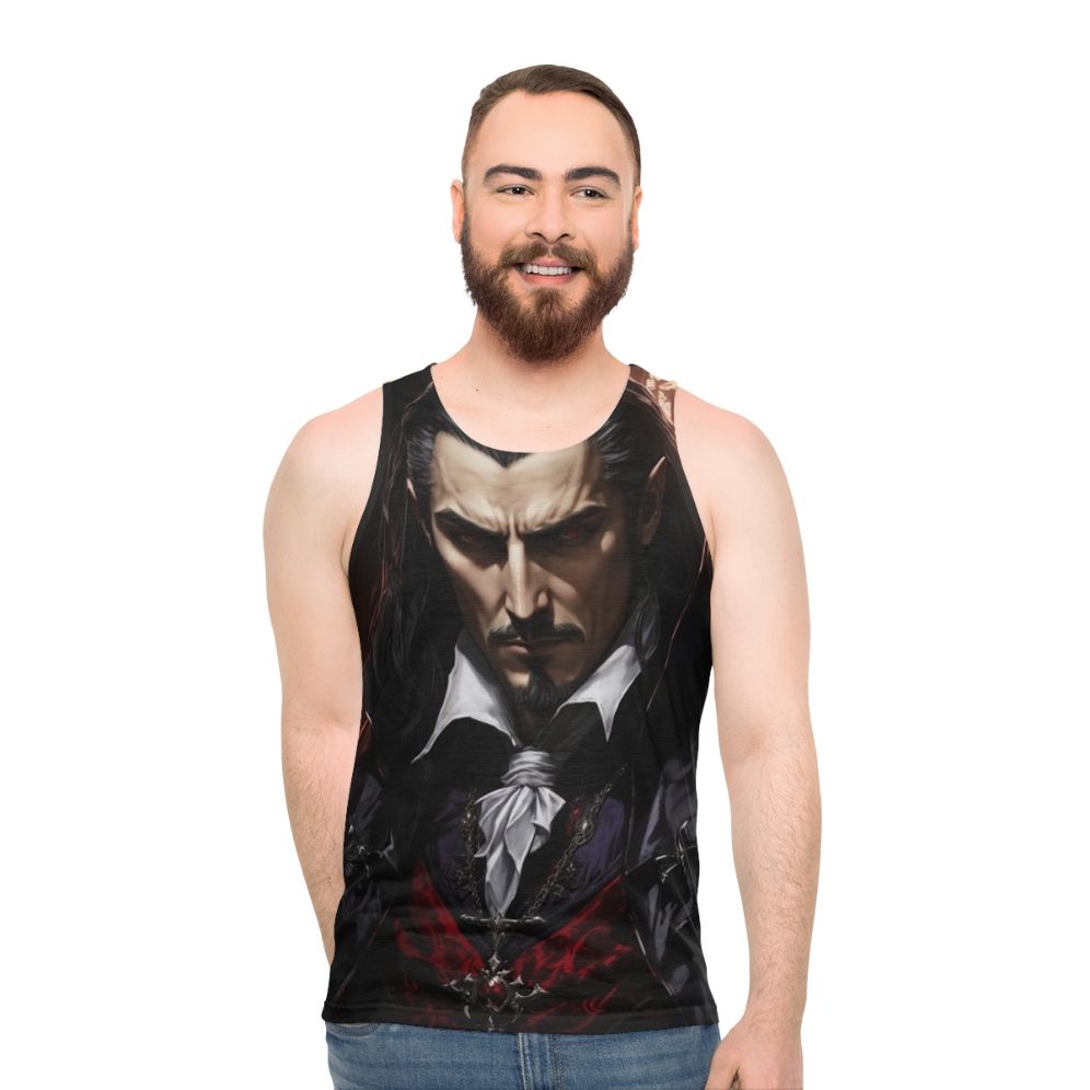Dracula Castlevania inspired unisex tank top