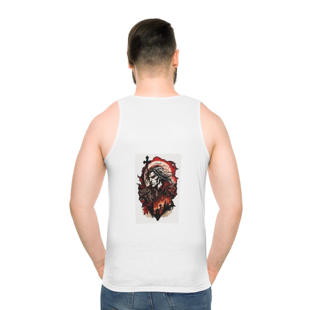 Dracula Castlevania horror gamer unisex tank top