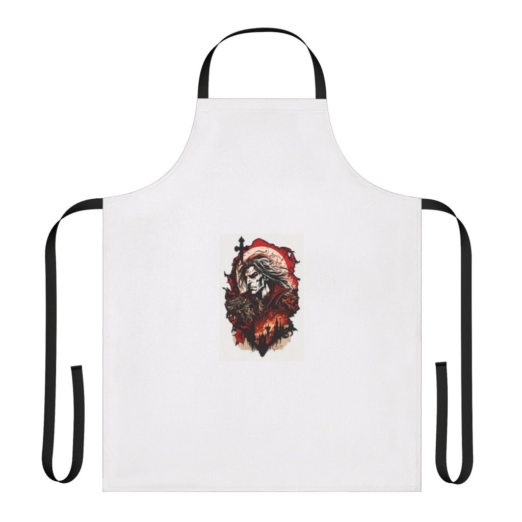 Castlevania-themed apron featuring Dracula's iconic silhouette design
