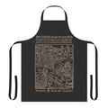 Dracula inspired gothic style apron featuring a vampire and Transylvania landscape