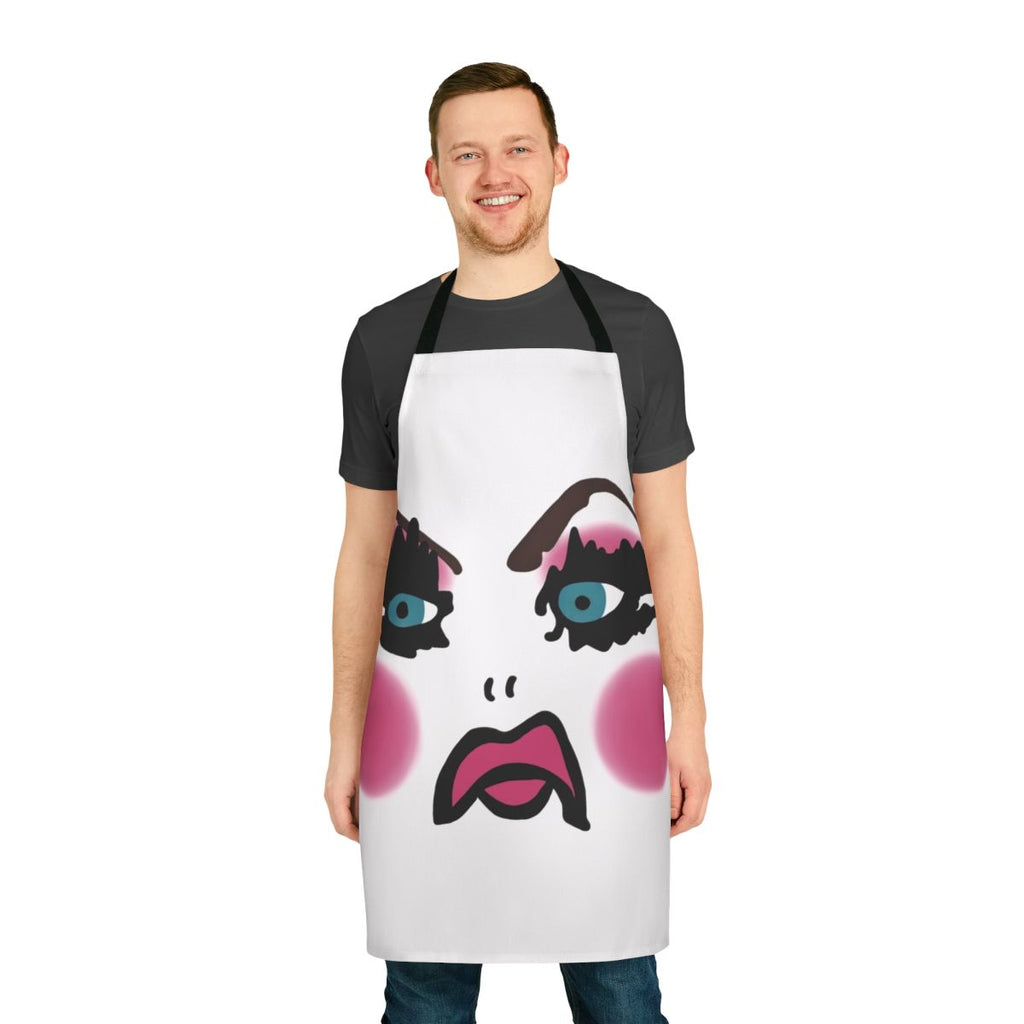 Drag-inspired Alaska 5000 apron with Lil Poundcake design