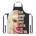 Vibrant apron featuring the name "Yakaterina Petrovna Zamolodchikova" in a stylized design, perfect for drag queen fans.