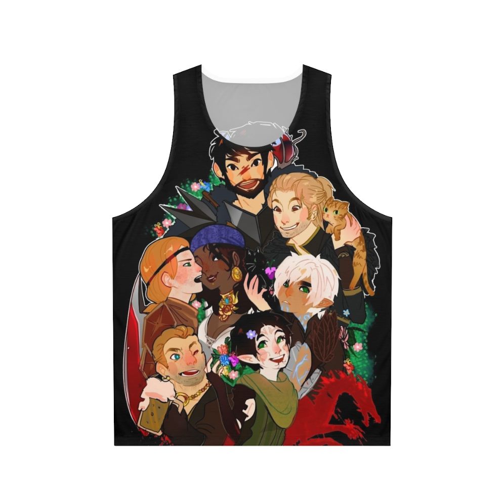 Dragon Age Unisex Tank Top with Champions of Thedas design