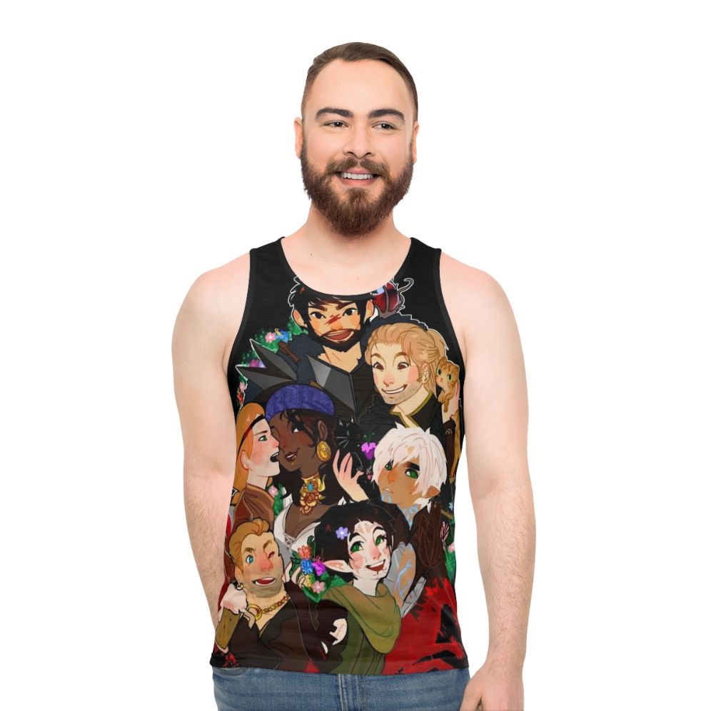 Dragon Age Unisex Tank Top with Champions of Thedas design