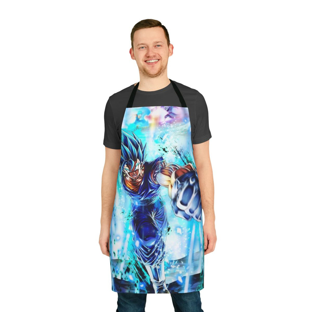 Dragon Ball Super inspired apron with Vegito Blue character design