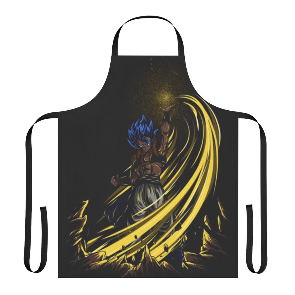 Dragon Ball inspired Super Saiyan God Super Saiyan apron with iconic character and anime artwork