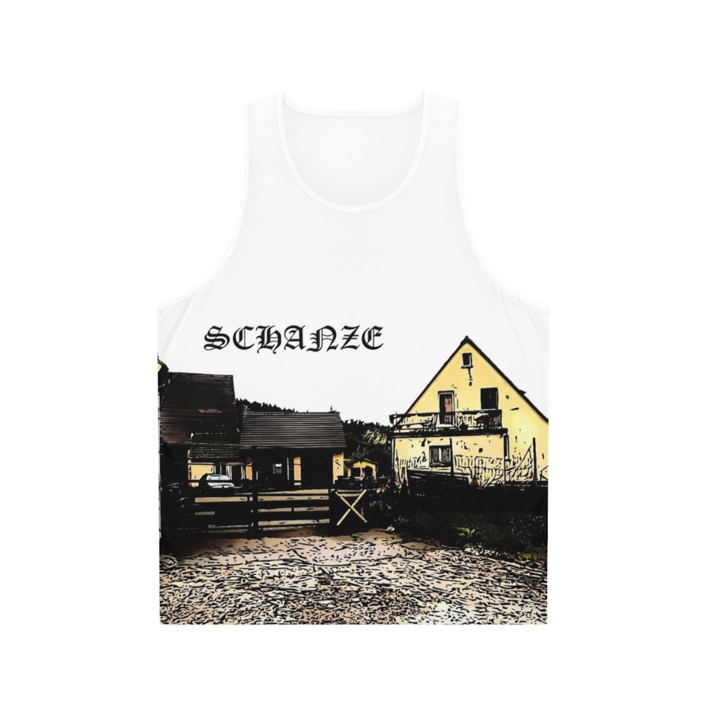 Dragon panorama design on a unisex tank top