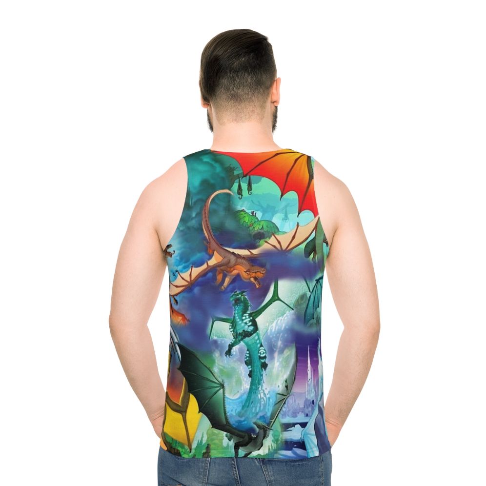 Dragon pattern unisex tank top with Wings of Fire characters