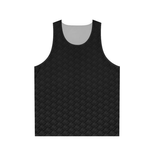 Unisex tank top with a dragon scale pattern design