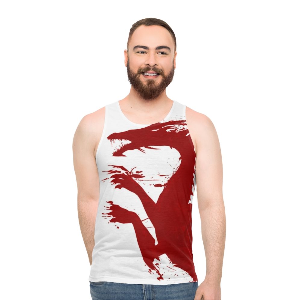 Unisex dragon-inspired tank top