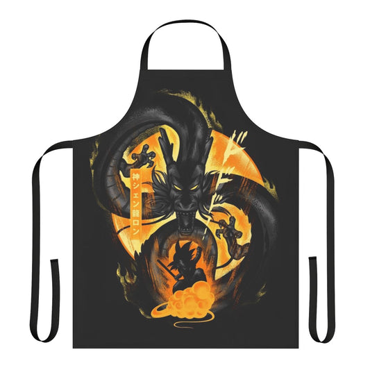 Dragonball inspired apron with artwork featuring Shenron the dragon