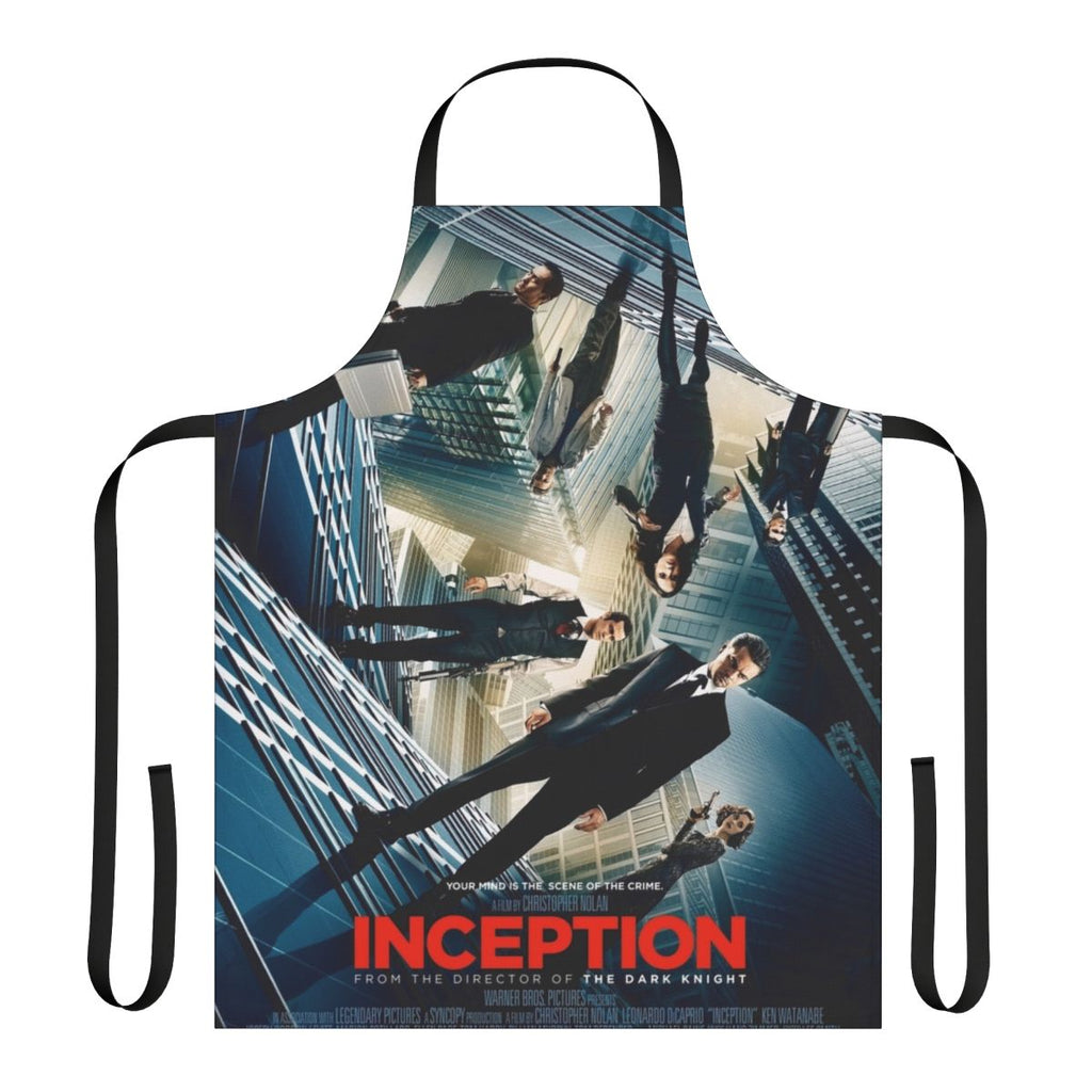 Dream-inspired movie apron featuring surreal art inspired by the Christopher Nolan film Inception