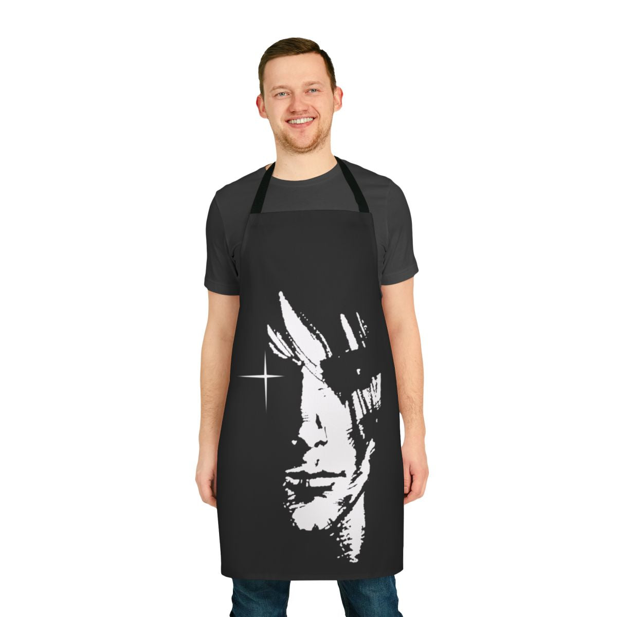 Apron featuring the image of Morpheus, the central character from the Sandman comic series.
