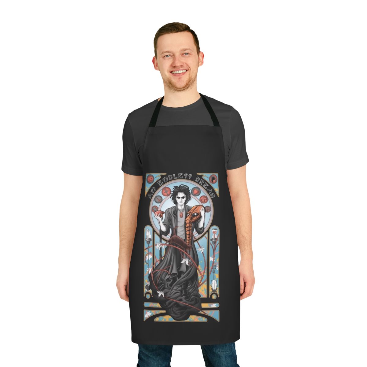 Apron featuring artwork inspired by the Sandman comics by Neil Gaiman