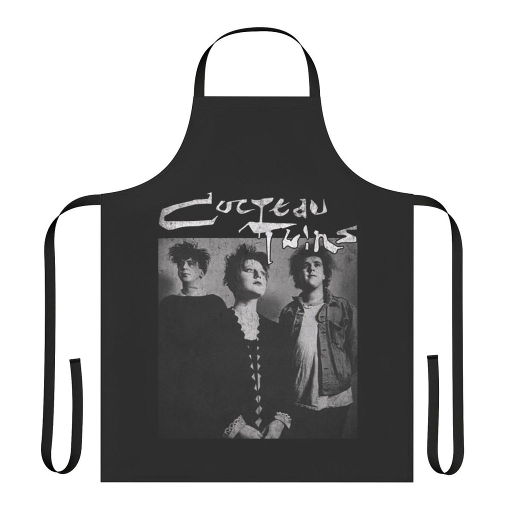 Cocteau Twins-inspired kitchen apron featuring dream pop music design