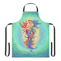 Illustration of two mermen embracing in an underwater kiss, with the text "Underwater Kiss Apron" overlaid.