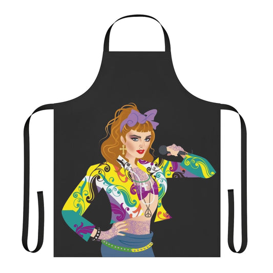 Dress Up Inspired Apron featuring a blonde music icon design
