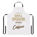 A stylish apron for drill operators, featuring a coffee-inspired design.