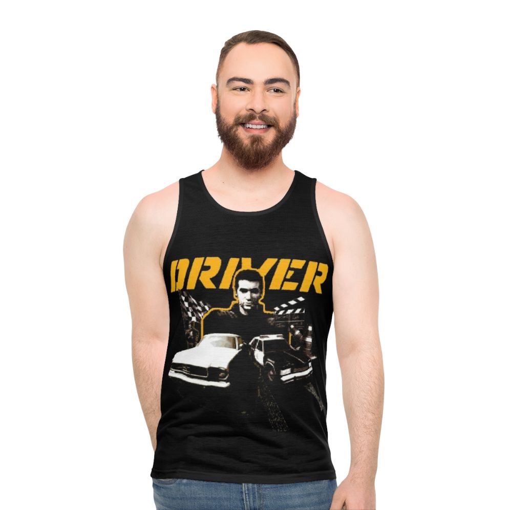 Unisex tank top featuring the 'Driver PSX Menu Enhanced' design