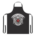 Dropkick Murphys band inspired apron featuring a silver logo design