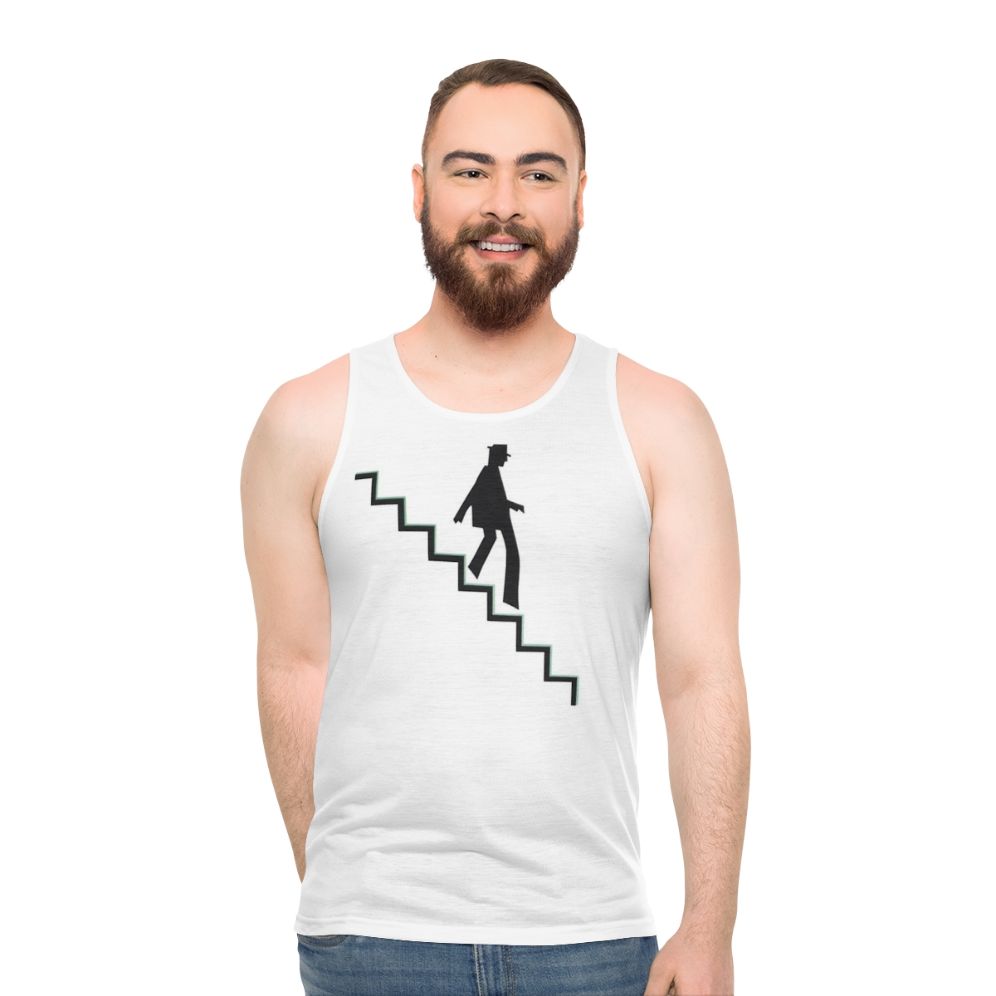 Unisex tank top with 80s dub music design
