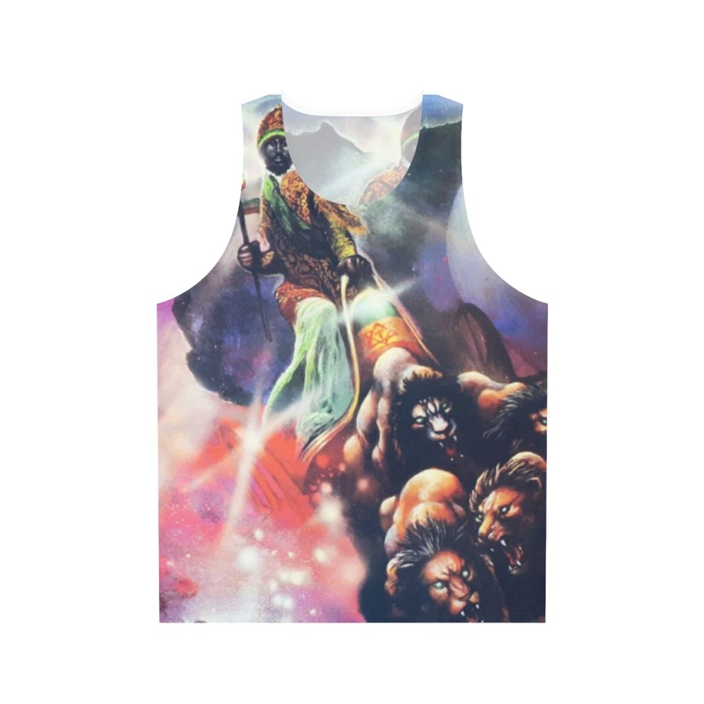 Dub music unisex tank top with rastafarian and jamaica inspired graphics