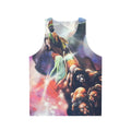 Dub music unisex tank top with rastafarian and jamaica inspired graphics