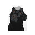 Duke the friendly black labrador retriever on a unisex tank top