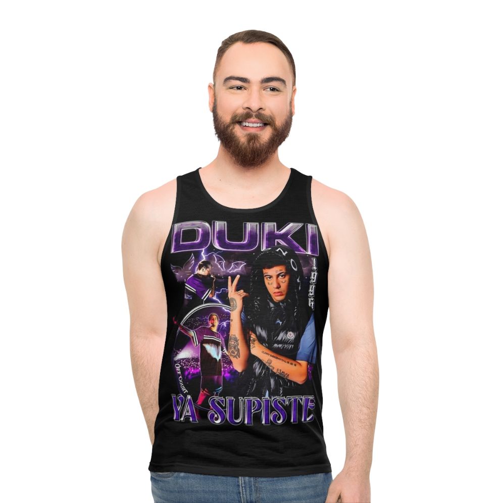 Duki Unisex Tank Top with Argentine Hip-Hop Inspired Design