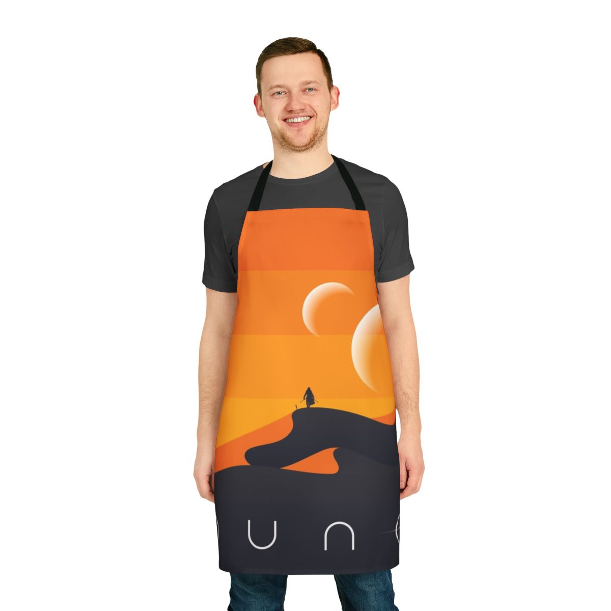 Dune 2021 Arrakis Desert Apron with sand worm and sci-fi inspired design