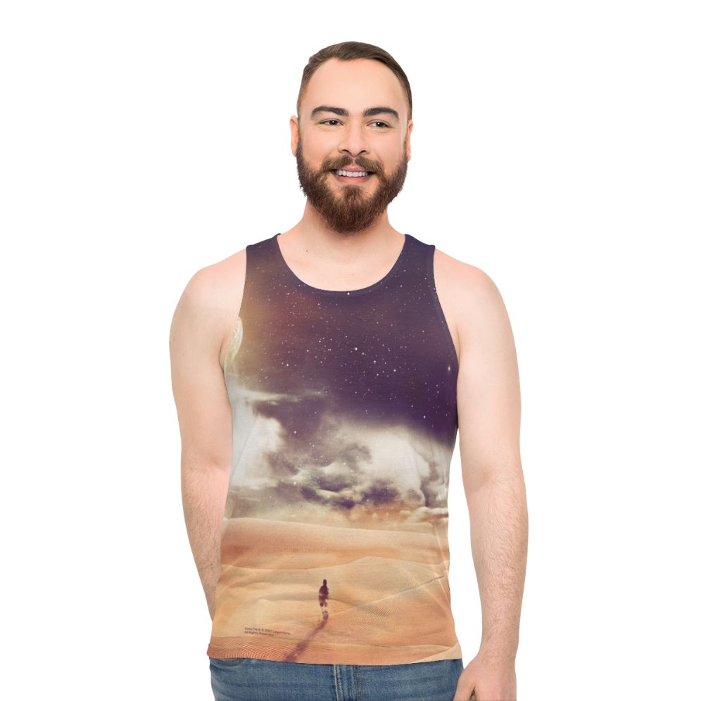 Dune Arrakis Unisex Tank Top with Minimalist Sci-Fi Design