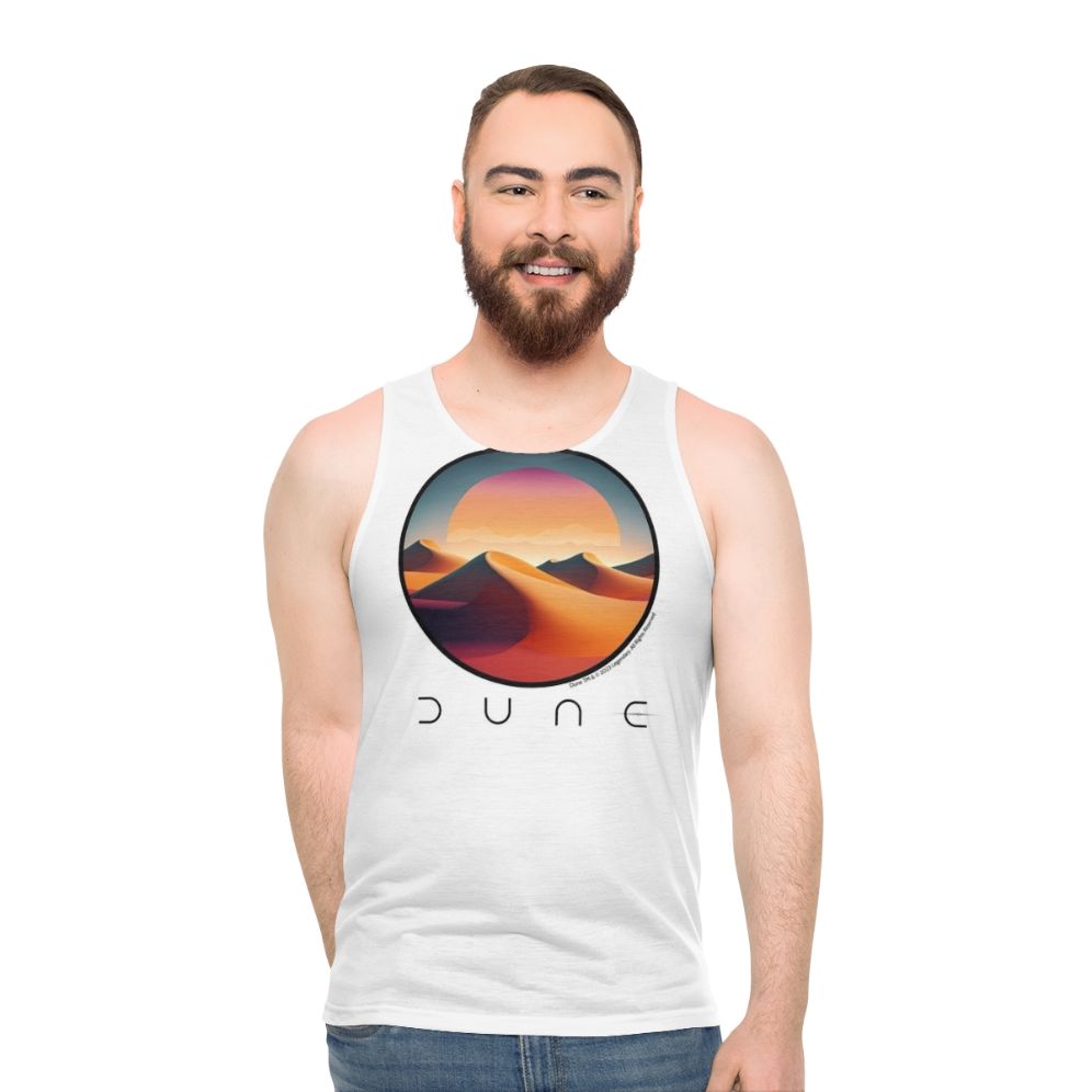 Dune desert landscape unisex tank top