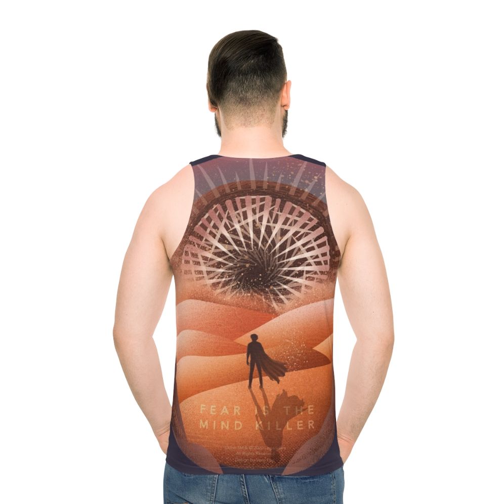 Dune-inspired "Fear is the Mind Killer" unisex tank top