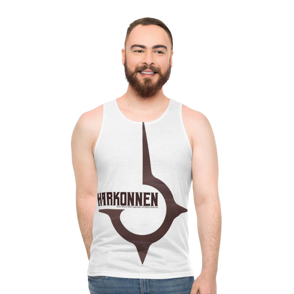 Dune House Harkonnen Mahogany Unisex Tank Top